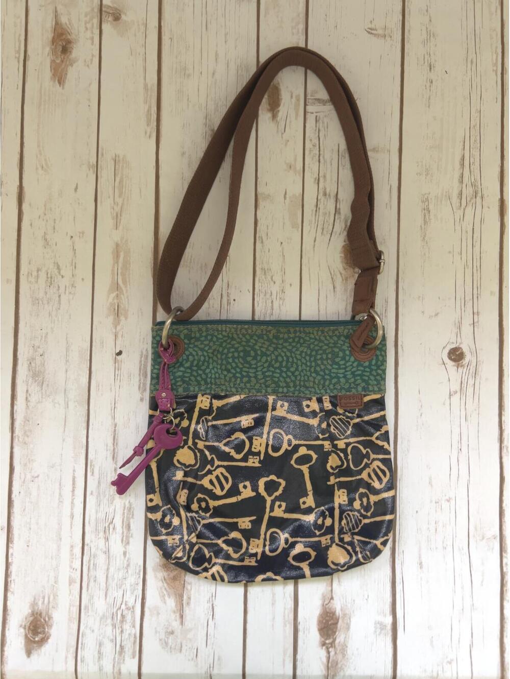 Fossil Cottagecore Key Print‎ Crossbody Bag